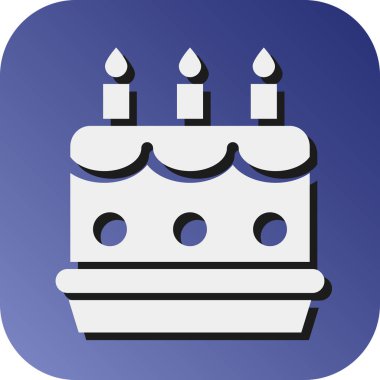 Kişisel ve ticari kullanım için Kek Vektörü Glyph Gradyan Arkaplan Simgesi