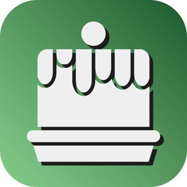 Kişisel ve ticari kullanım için Pudding Vektörü Glyph Gradyan Arkaplan Simgesi