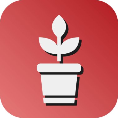 Kişisel ve Ticari Kullanım İçin Bitki Vektörü Glyph Gradyan Arkaplan Simgesi