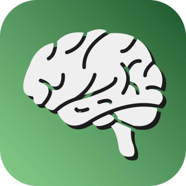 Kişisel ve ticari kullanım için Beyin Vektörü Glyph Gradyan Arkaplan Simgesi