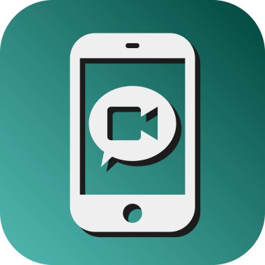 Kişisel ve Ticari Kullanım için Görüntü Sohbeti Vektörü Glyph Gradyan Arkaplan Simgesi