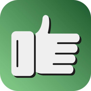 Kişisel ve Ticari Kullanım İçin Vektör Gradyan Arkaplan Simgesini Başparmağıyla Kaldırdı