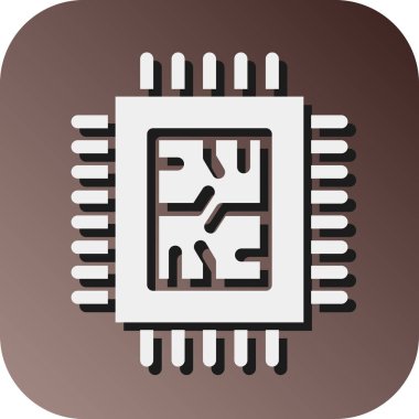 Kişisel ve ticari kullanım için Chip Vektörü Gradyan Arkaplan Simgesi