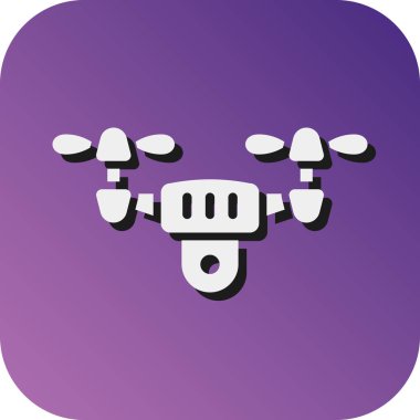 Kişisel ve Ticari Kullanım için Quadrocopter Vektör Gradyan Arkaplan Simgesi