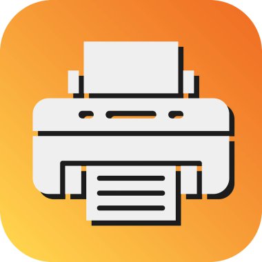 Kişisel ve Ticari Kullanım için Yazıcı Vektörü Gradyan Arkaplan Simgesi