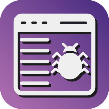 Kişisel ve Ticari Kullanım İçin Kötü Yazılım Vektörü Glyph Gradyan Arkaplan Simgesi