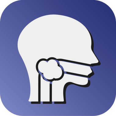 Kişisel ve Ticari Kullanım İçin Gırtlak Kanser Vektörü Gradyan Arkaplan Simgesi