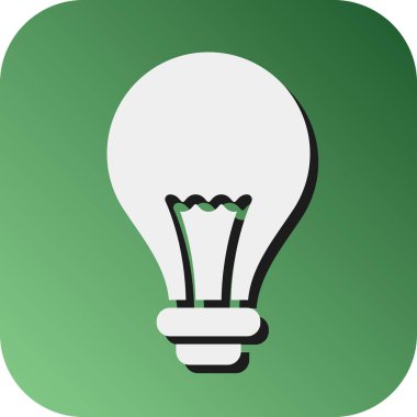 Kişisel ve ticari kullanım için Ampul Vektörü Glyph Gradyan Arkaplan Simgesi