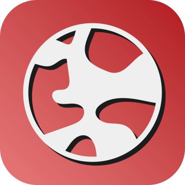 Kişisel ve ticari kullanım için Dünya Vektörü Glyph Gradyan Arkaplan Simgesi