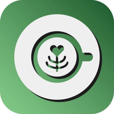 Kişisel ve ticari kullanım için Latte Vector Glyph Gradyan Arkaplan Simgesi