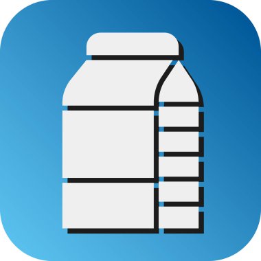 Kişisel ve ticari kullanım için Süt Vektörü Glyph Gradyan Arkaplan Simgesi