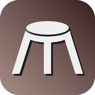 Kişisel ve ticari kullanım için Bar Dışkı Vektörü Glyph Gradyan Arkaplan Simgesi