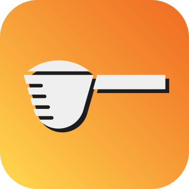 Kişisel ve ticari kullanım için Kepçe Vektörü Glyph Gradyan Arkaplan Simgesi