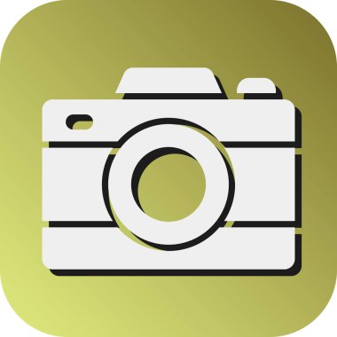 Kişisel ve Ticari Kullanım için Kamera Vektörü Glyph Gradyan Arkaplan Simgesi