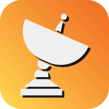 Kişisel ve Ticari Kullanım için Uydu Tabağı Vektör Gradyan Arkaplan Simgesi