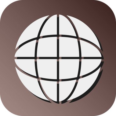 Kişisel ve Ticari Kullanım için Dünya Vektörü Glyph Gradyan Arkaplan Simgesi