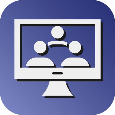 Kişisel ve Ticari Kullanım İçin Seyirci Vektörü Glyph Gradyan Arkaplan Simgesi