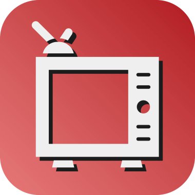 Kişisel ve ticari kullanım için TV Vektörü Glyph Gradient Arkaplan Simgesi