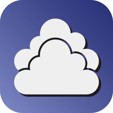 Kişisel ve ticari kullanım için Bulut Vektörü Glyph Gradyan Arkaplan Simgesi