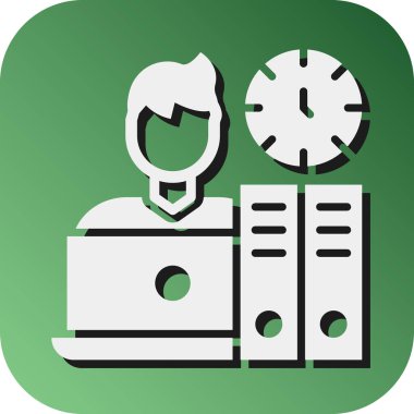 Kişisel ve ticari kullanım için Vektör Gradyan Arkaplan Simgesi Meşgul