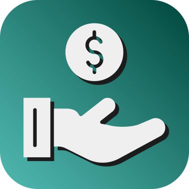 Kişisel ve ticari kullanım için Değer Vektörü Glyph Gradyan Arkaplan Simgesi