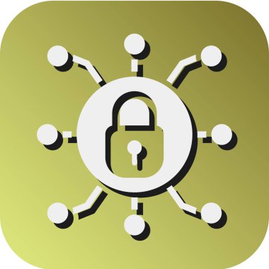 Kişisel ve ticari kullanım için Siber Güvenlik Vektörü Glyph Gradyan Arkaplan Simgesi