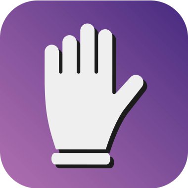 Kişisel ve Ticari Kullanım İçin Eldiven Vektörü Glyph Gradyan Arkaplan Simgesi