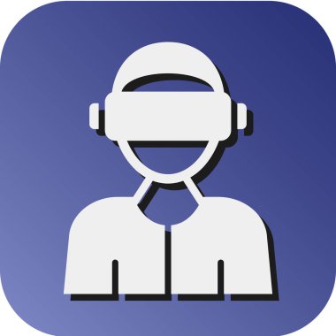 Kişisel ve Ticari Kullanım İçin Sanal Gerçeklik Vektörü Gradyan Arkaplan Simgesi