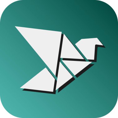 Kişisel ve Ticari Kullanım İçin Origami Vektör Gradyan Arkaplan Simgesi