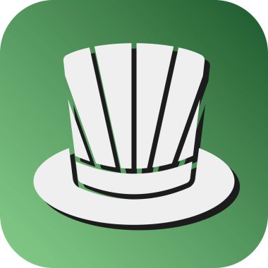 Kişisel ve ticari kullanım için Şapka Vektörü Glyph Gradyan Arkaplan Simgesi