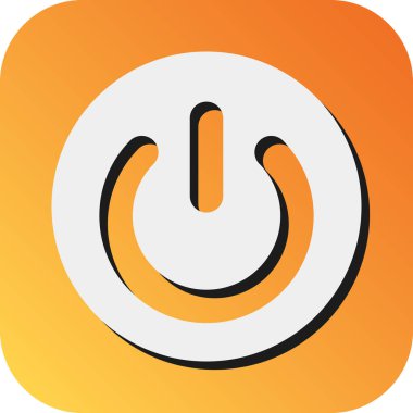 Kişisel ve Ticari Kullanım için Güç Düğmesi Vektörü Gradyan Arkaplan Simgesi