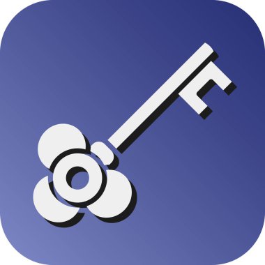 Kişisel ve Ticari Kullanım İçin Anahtar Vektör Glyph Gradyan Arkaplan Simgesi