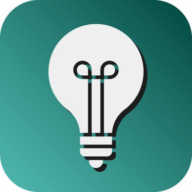 Kişisel ve ticari kullanım için Ampul Vektörü Glyph Gradyan Arkaplan Simgesi