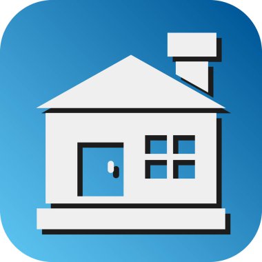 Kişisel ve Ticari Kullanım İçin Ev Vektörü Glyph Gradyan Arkaplan Simgesi