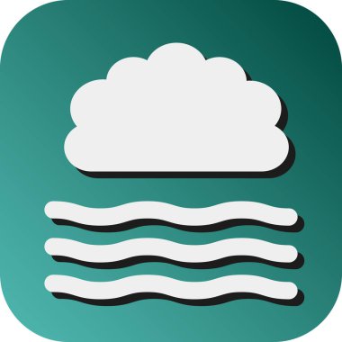 Kişisel ve ticari kullanım için Sis Vektörü Glyph Gradyan Arkaplan Simgesi