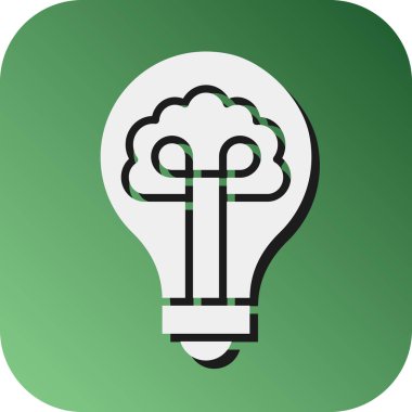 Kişisel ve Ticari Kullanım İçin Fikir Vektörü Glyph Gradyan Arkaplan Simgesi