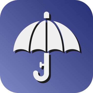 Kişisel ve Ticari Kullanım için Şemsiye Vektörü Glyph Gradyan Arkaplan Simgesi