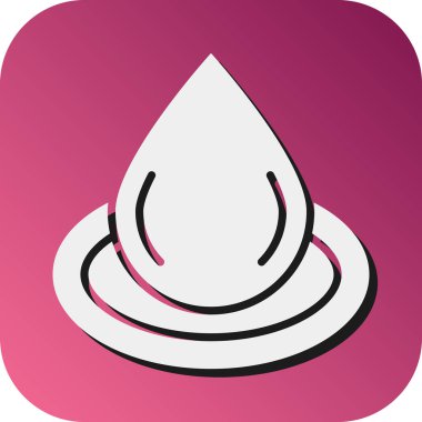 Kişisel ve Ticari Kullanım İçin Damla Vektörü Glyph Gradyan Arkaplan Simgesi