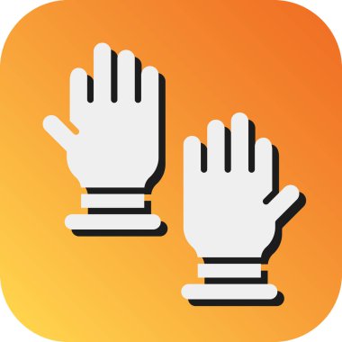 Kişisel ve Ticari Kullanım İçin Eldiven Vektörü Gradyan Arkaplan Simgesi