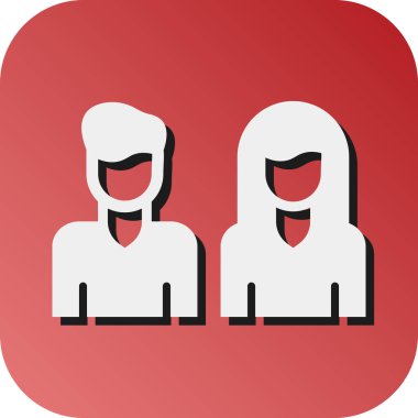 Kişisel ve ticari kullanım için ebeveyn Vektörü Glyph Gradyan Arkaplan Simgesi