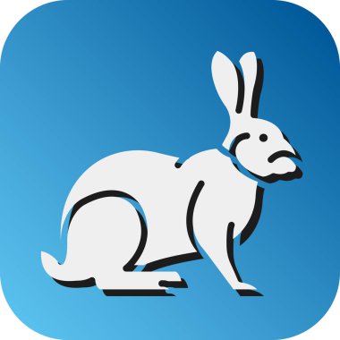 Kişisel ve ticari kullanım için Tavşan Vektörü Glyph Gradyan Arkaplan Simgesi