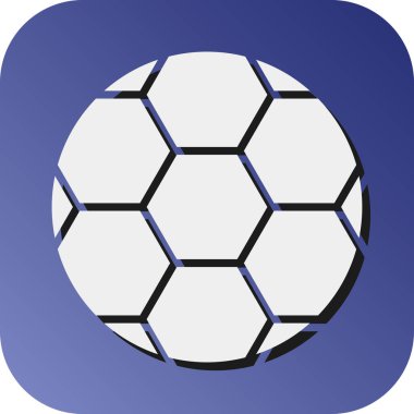 Kişisel ve ticari kullanım için Futbol Vektörü Glyph Gradyan Arkaplan Simgesi