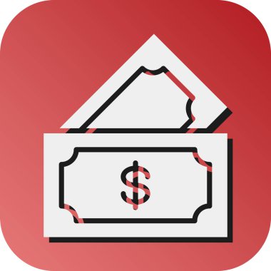 Kişisel ve ticari kullanım için Para Vektörü Glyph Gradyan Arkaplan Simgesi