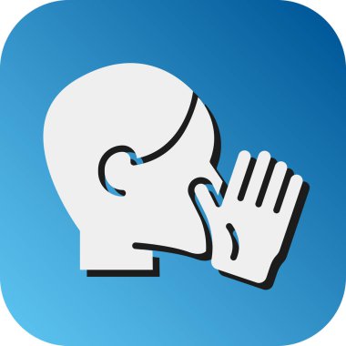 Kişisel ve ticari kullanım için Fısıltı Vektörü Glyph Gradyan Arkaplan Simgesi