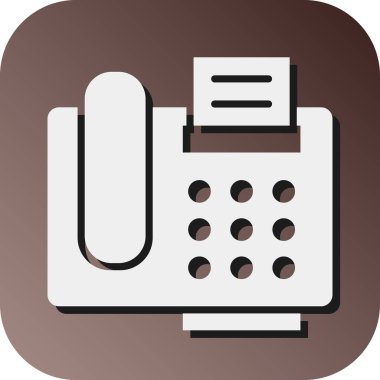 Kişisel ve ticari kullanım için faks Makinesi Vektör Gradyan Arkaplan Simgesi