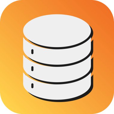 Kişisel ve ticari kullanım için Depolama Vektörü Glyph Gradyan Arkaplan Simgesi