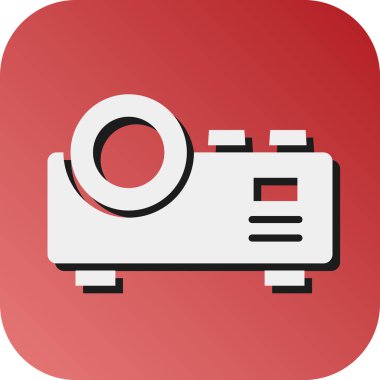 Kişisel ve Ticari Kullanım İçin Projektör Aygıtı Vektör Gradyan Arkaplan Simgesi