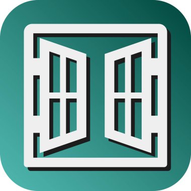 Kişisel ve Ticari Kullanım için Pencere Vektörü Gradyan Arkaplan Simgesi