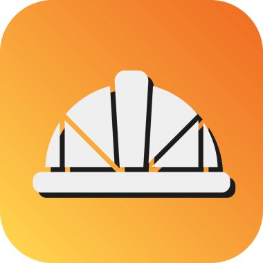 Kişisel ve Ticari Kullanım İçin Miğfer Vektörü Gradyan Arkaplan Simgesi