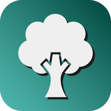 Kişisel ve ticari kullanım için Ağaç Vektörü Kabartması Gradyan Arkaplan Simgesi